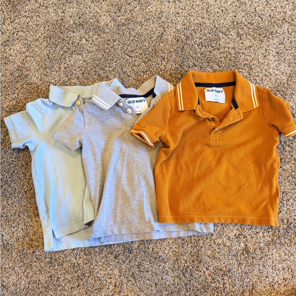 Boys' Polo Shirt - Orange, Gray, Light Blue